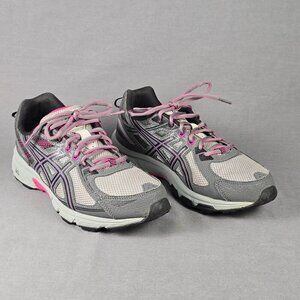 ASICS GEL-Venture 6 Women's Trail Running Shoes Gray Pink Size 11 D Wide